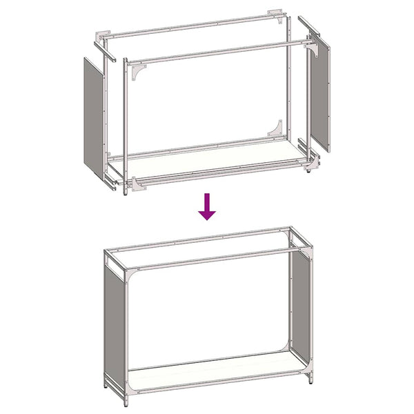 Brennholzregal Anthrazit Stahl 90x28x65 cm