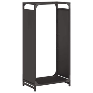 Schwarzes Kaminholzregal 44x28x90 cm