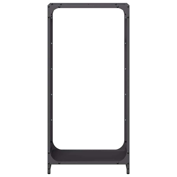 Schwarzes Kaminholzregal 44x28x90 cm