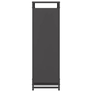 Schwarzes Kaminholzregal 44x28x90 cm