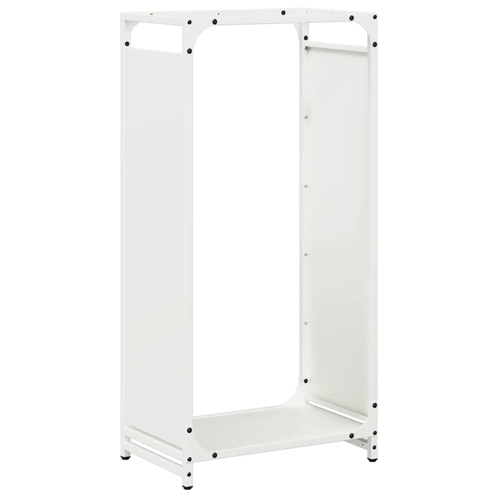 Weißes Kaminholzregal aus Stahl 44x28x90 cm