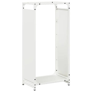 Weißes Kaminholzregal aus Stahl 44x28x90 cm