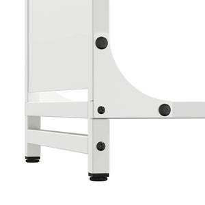 Weißes Kaminholzregal aus Stahl 44x28x90 cm