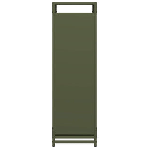 Brennholzregal Olivgrün Stahl 44x90cm