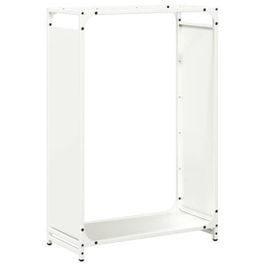 Weißes Kaminholzregal aus Stahl 60x28x90 cm