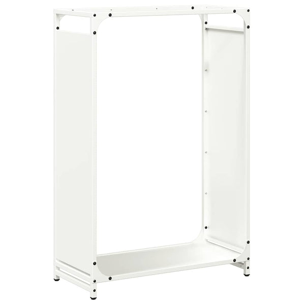 Weißes Kaminholzregal aus Stahl 60x28x90 cm