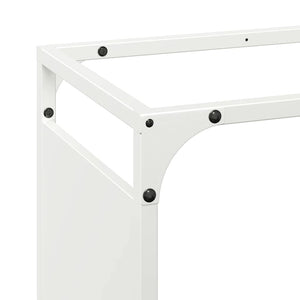 Weißes Kaminholzregal aus Stahl 60x28x90 cm
