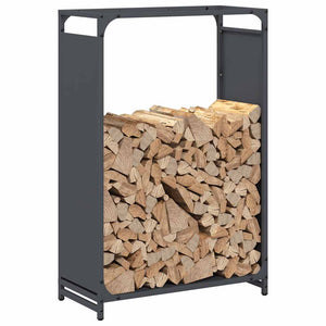 Brennholzregal Anthrazit Stahl 60x28x90 cm
