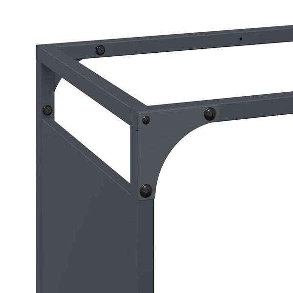 Brennholzregal Anthrazit Stahl 60x28x90 cm