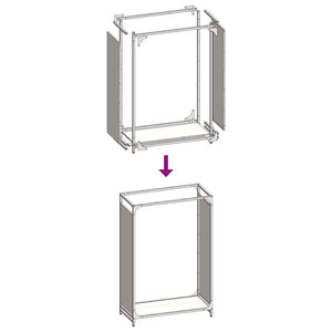 Brennholzregal Anthrazit Stahl 60x28x90 cm