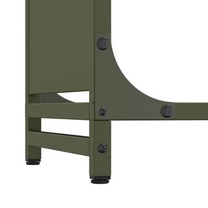 vidaXL Casier à bûches vert olive 60x28x90 cm acier laminé à froid