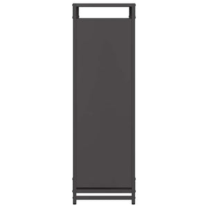 Schwarzes Brennholzregal 90x90 cm