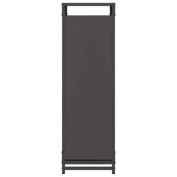 Schwarzes Brennholzregal 90x90 cm
