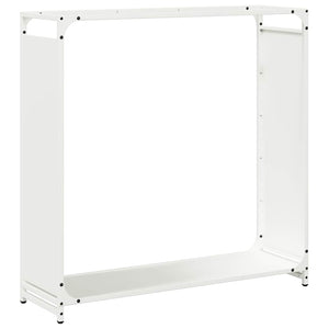 vidaXL Casier à bûches blanc 90x28x90 cm Acier laminé à froid