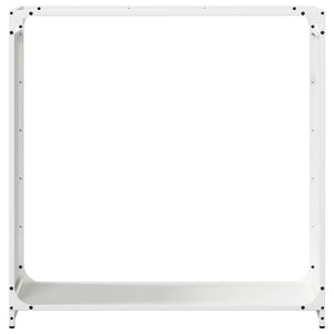 vidaXL Casier à bûches blanc 90x28x90 cm Acier laminé à froid