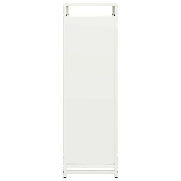 vidaXL Casier à bûches blanc 90x28x90 cm Acier laminé à froid