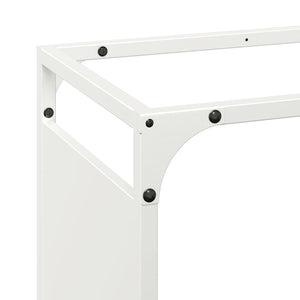 vidaXL Casier à bûches blanc 90x28x90 cm Acier laminé à froid