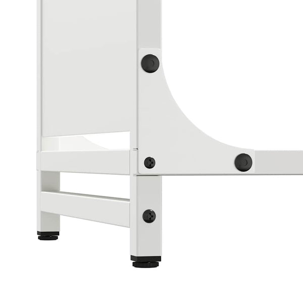 vidaXL Casier à bûches blanc 90x28x90 cm Acier laminé à froid