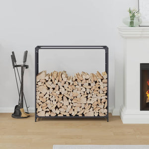 Brennholzregal Anthrazit Stahl 90x90 cm
