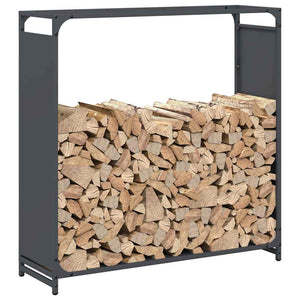 Brennholzregal Anthrazit Stahl 90x90 cm