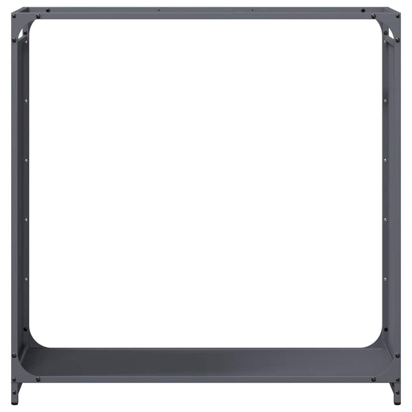 Brennholzregal Anthrazit Stahl 90x90 cm
