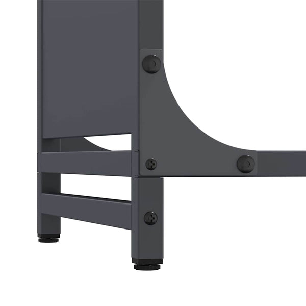 Brennholzregal Anthrazit Stahl 90x90 cm