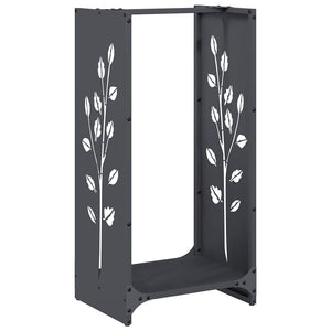 Brennholzregal Anthrazit Stahl 40x30x80cm