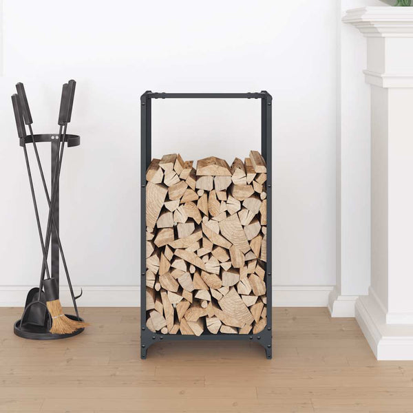 Brennholzregal Anthrazit Stahl 40x30x80cm