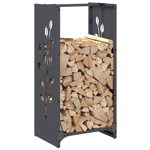 Brennholzregal Anthrazit Stahl 40x30x80cm