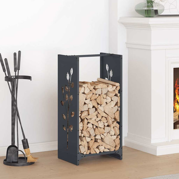 Brennholzregal Anthrazit Stahl 40x30x80cm