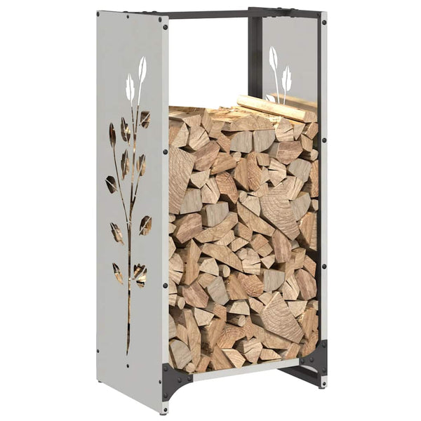 Edelstahl Brennholzregal 40x30x80 cm