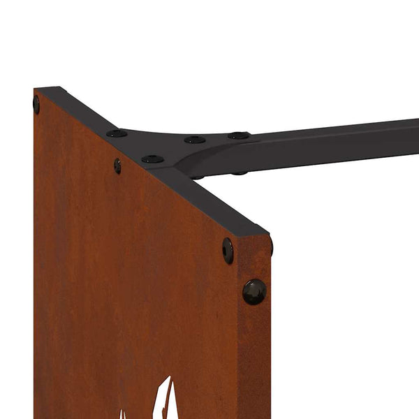 Brennholzregal Wetterfester Stahl 40x30x80 cm