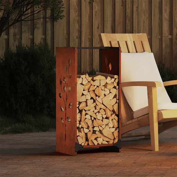 Brennholzregal Wetterfester Stahl 40x30x80 cm