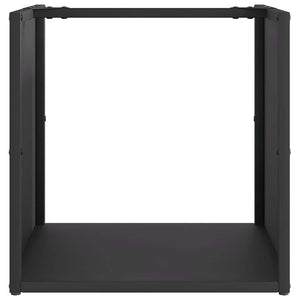 Brennholzregal Schwarz 40x40x40 cm