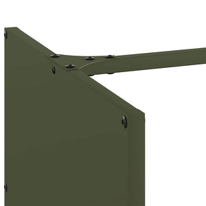 vidaXL Range-bûches Vert olive 40x40x40 cm Acier laminé à froid