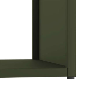 vidaXL Range-bûches Vert olive 40x40x40 cm Acier laminé à froid
