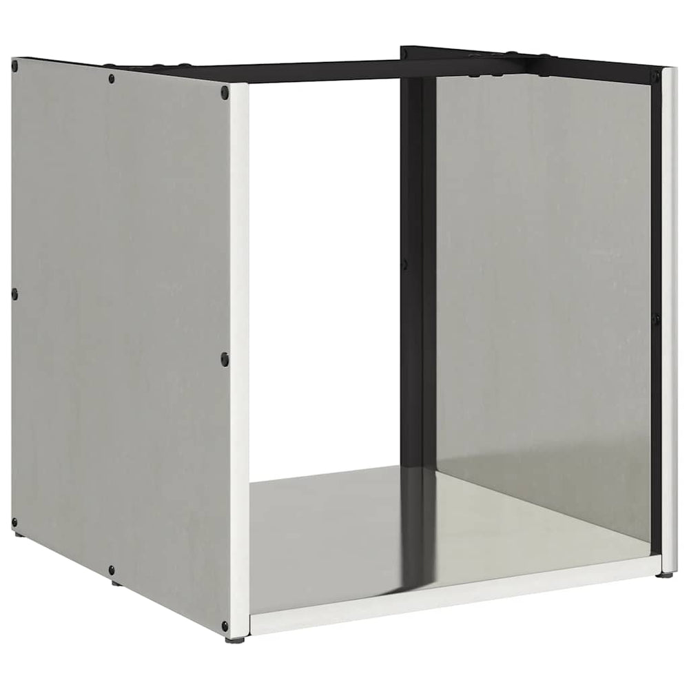 Edelstahl Brennholzregal 40x40x40 cm