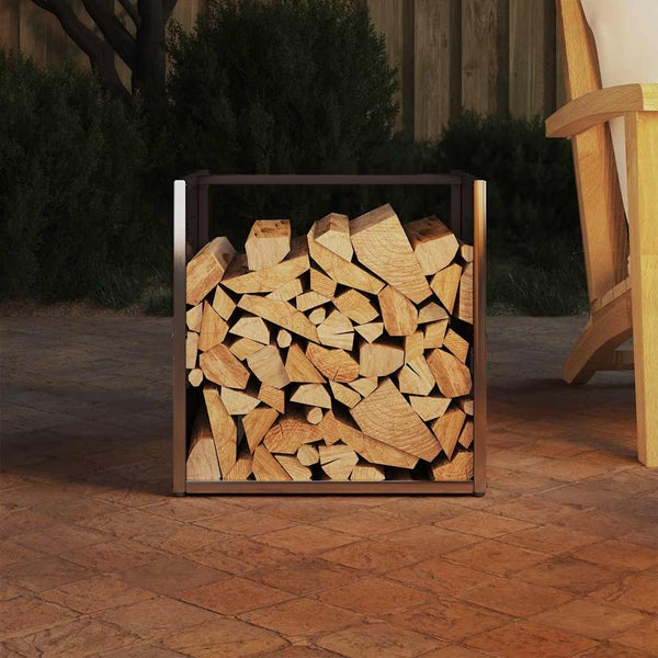 Edelstahl Brennholzregal 40x40x40 cm