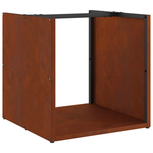 Brennholzregal 40x40x40 cm aus wetterfestem Stahl