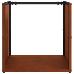 Brennholzregal 40x40x40 cm aus wetterfestem Stahl