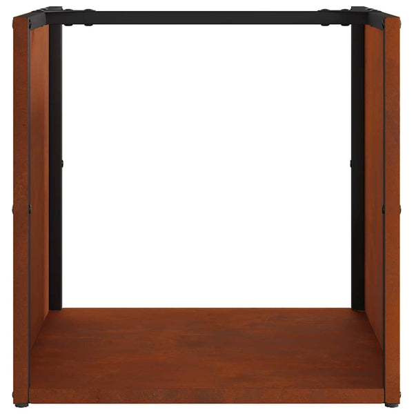 Brennholzregal 40x40x40 cm aus wetterfestem Stahl