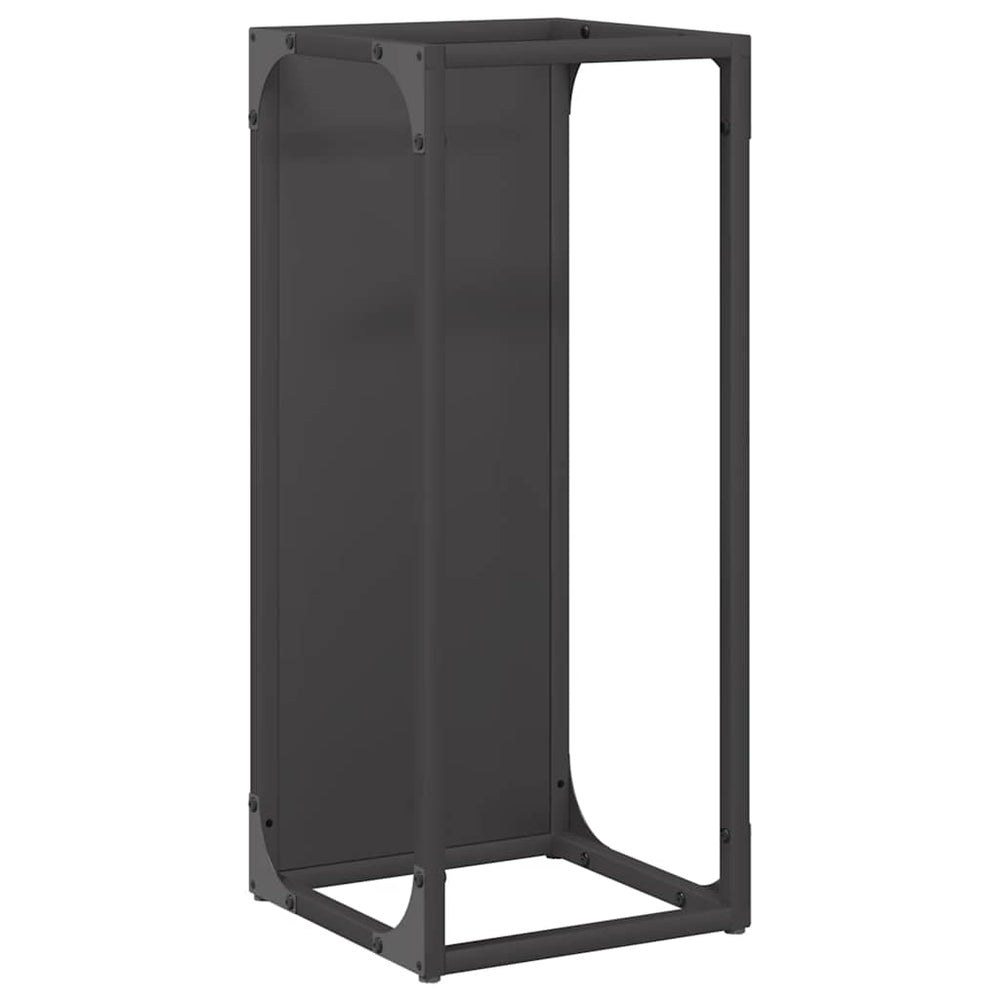 Schwarzes Kaminholzregal 25x25x60 cm