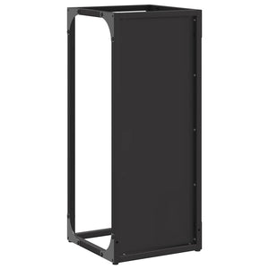 Schwarzes Kaminholzregal 25x25x60 cm