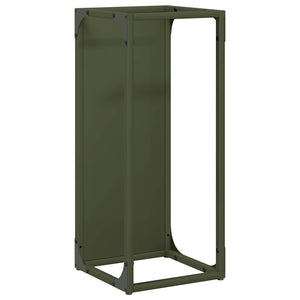 vidaXL Bûcher vert olive 25x25x60 cm en acier laminé à froid