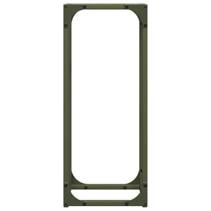 vidaXL Bûcher vert olive 25x25x60 cm en acier laminé à froid