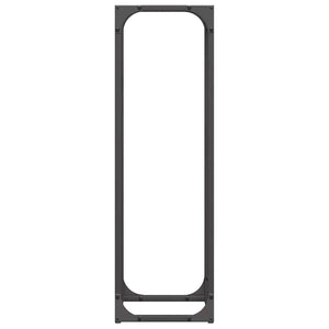 Schwarzes Kaminholzregal aus Stahl, 80 cm