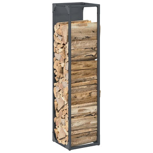 Brennholzregal Anthrazit Stahl 25x25x100cm