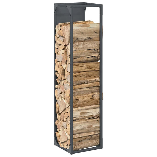 Brennholzregal Anthrazit Stahl 25x25x100cm