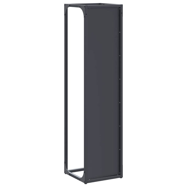 Brennholzregal Anthrazit Stahl 25x25x100cm