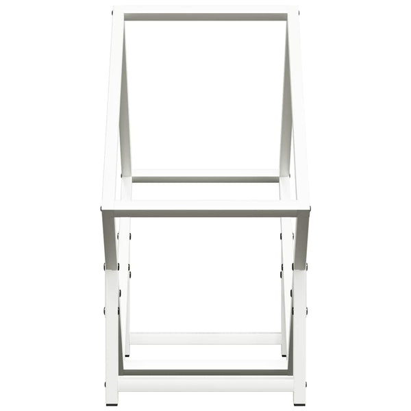 Weißes Brennholzregal 50x25x50 cm